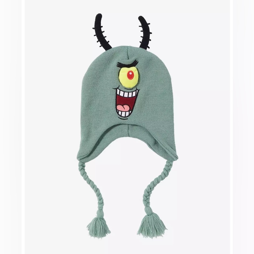 SpongeBob SquarePants Plankton tasseled adult beanie hat!